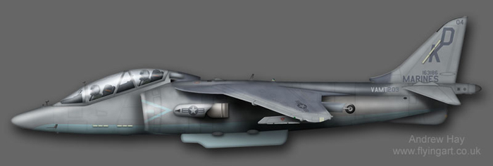 Harrier II+ TAV-8B 163186 VMAT-203 USMC